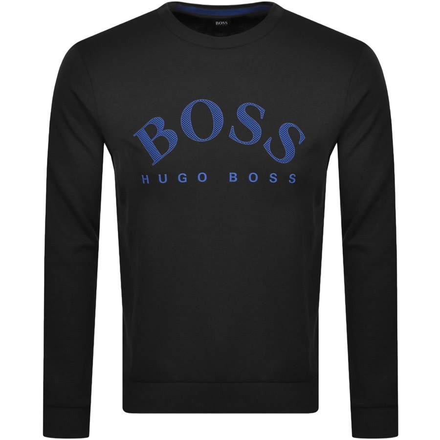 Alternative Image for ProductBOSS Salbo Crew Neck Sweatshirt Black1
